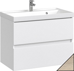 Водолей Мебель для ванной Best 70 подвесная ореховый дубослив светлый – фотография-3